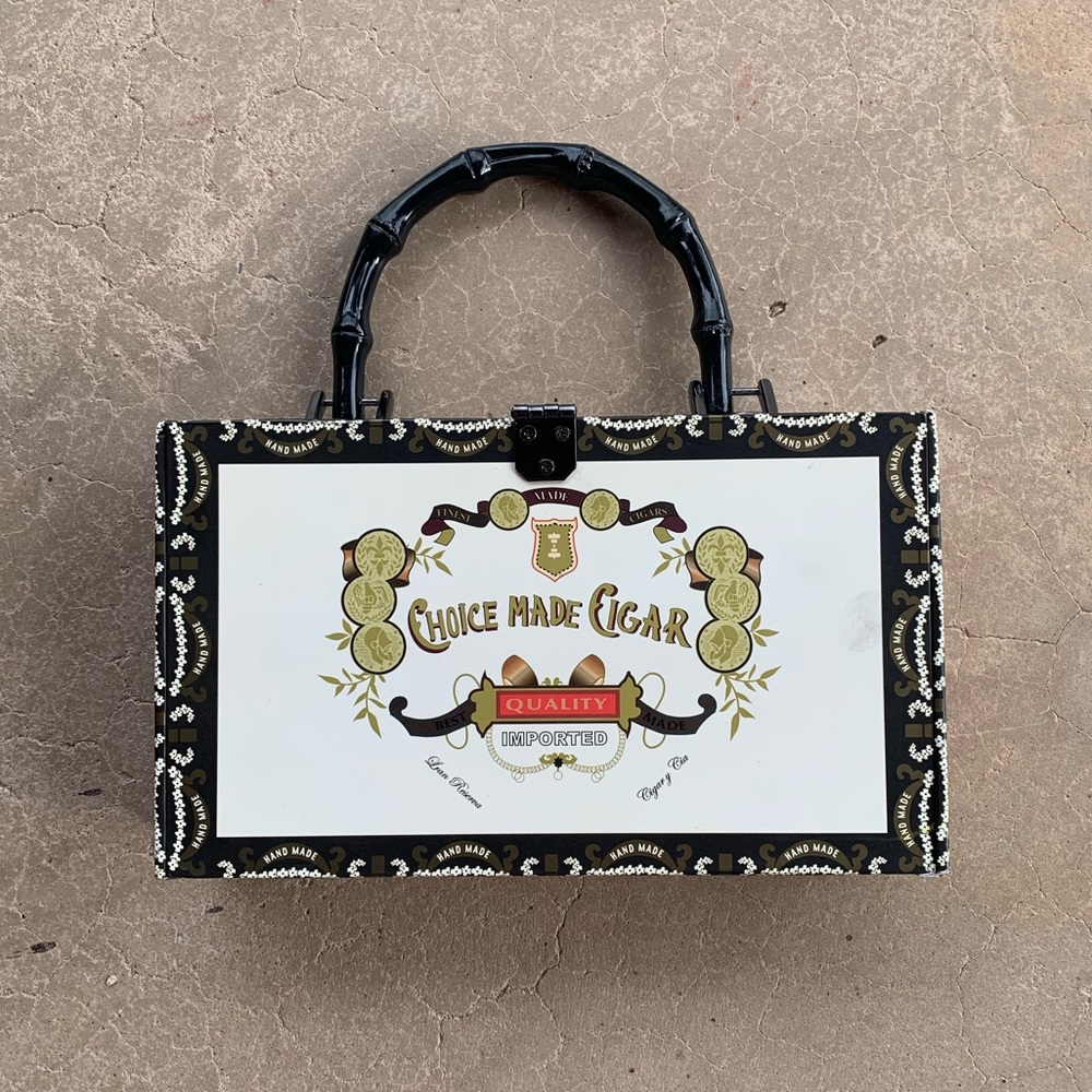 NWOT Vintage Cigar Box Purse